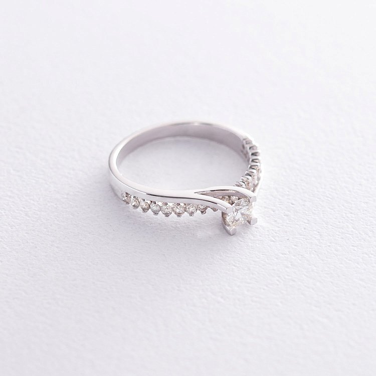 Золотое кольцо с бриллиантами Y017 - 2 Золотое кольцо с бриллиантами Y017 от ювелирного магазина Оникс - 2