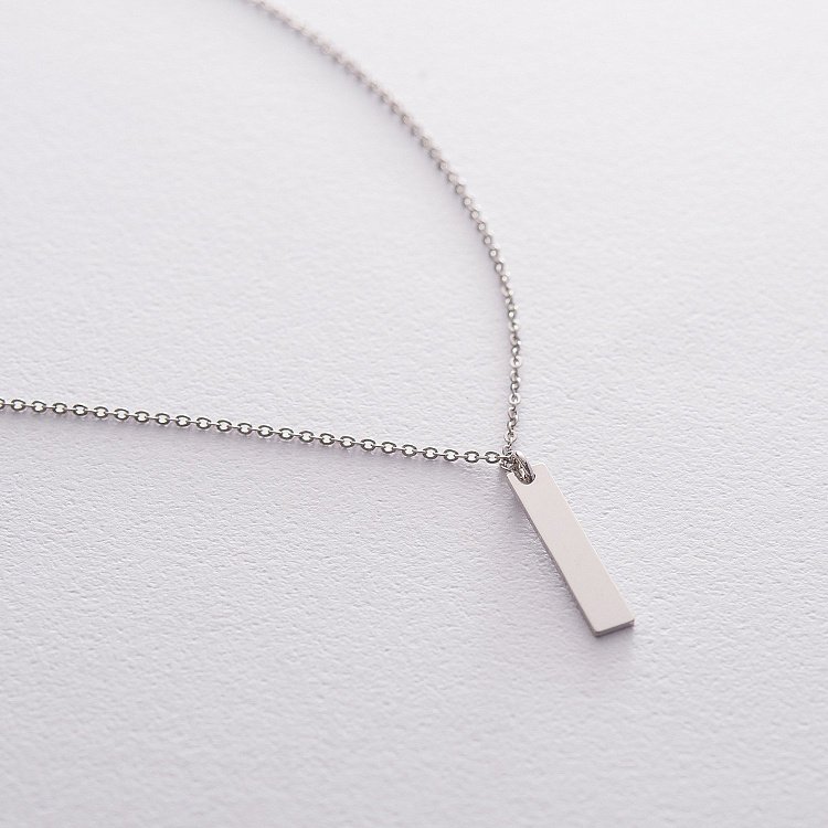 Срібне кольє (можливе гравіювання) 18982 від ювелірного магазину Онікс