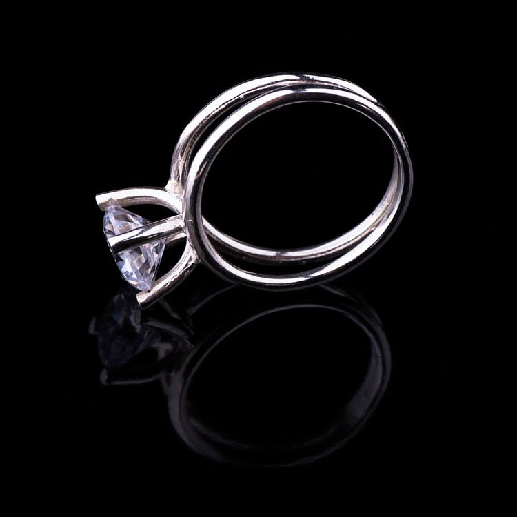 Каблучка з фіанітами 11303 від ювелірного магазину Онікс - 4