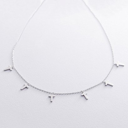 Серебряное колье "Крестики" (6 шт) 18950