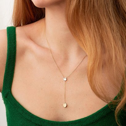 Золоте кольє "Монетки" (можливе гравіювання) кол02499 №4