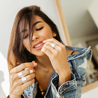 Широкое кольцо "Плутон" в серебре 112143 №27