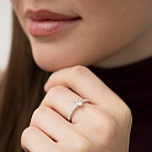 Заручальна золота каблучка з діамантами кб0601ri от ювелирного магазина Оникс - 8