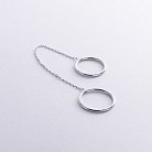 Серебряное двойное кольцо на цепочке 112626 от ювелирного магазина Оникс - 6