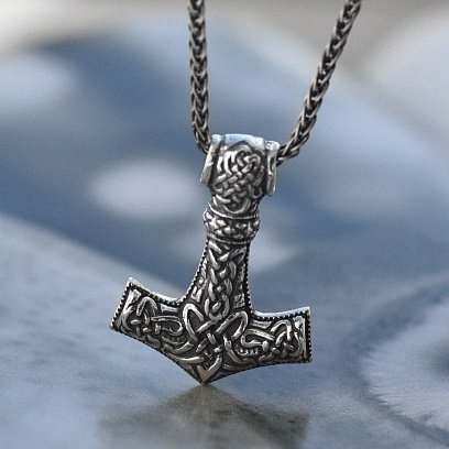 Серебряная подвеска "Молот Тора" 132748 №18