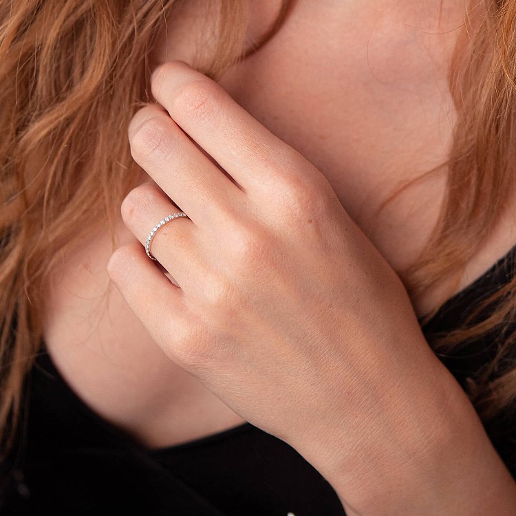 Кольцо с бриллиантами в белом золоте 101-10132(16) от ювелирного магазина Оникс - 3