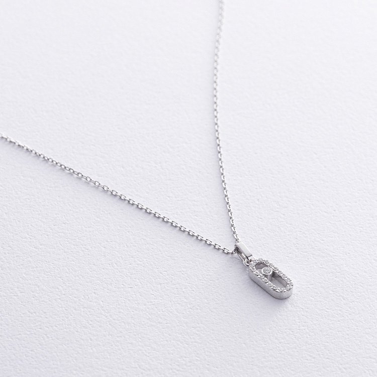 Кольє з діамантами (біле золото) 135051121 від ювелірного магазину Онікс - 2