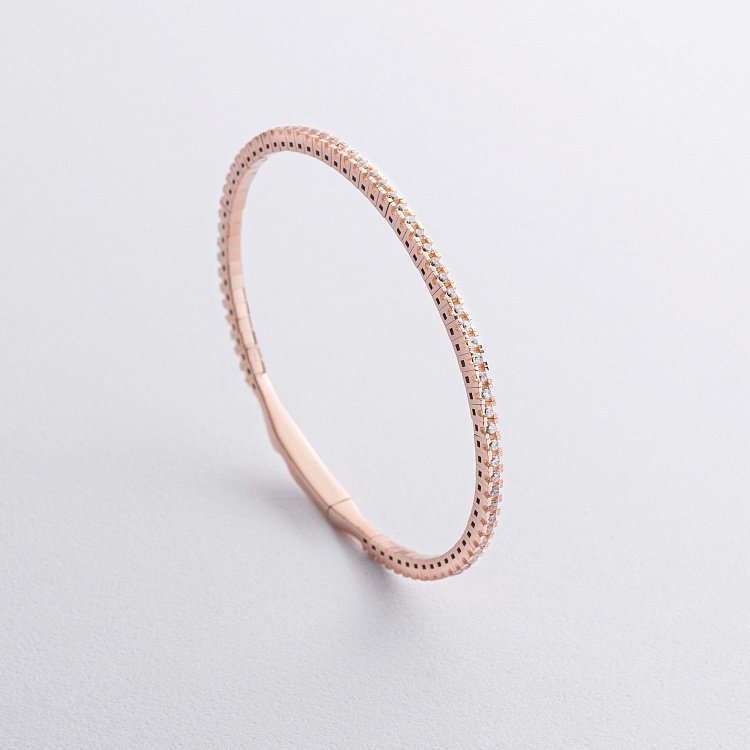 Золотий браслет "Clarice" з доріжкою каменів б05492 від ювелірного магазину Онікс