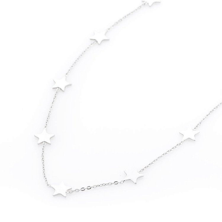 Срібне жіноче кольє "Зірочки" 18610 від ювелірного магазину Онікс - 1