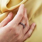 Серебряное кольцо с аметистом и фианитами 1844/1p-AMET от ювелирного магазина Оникс - 4