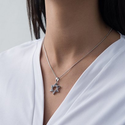 Золотая подвеска "Звезда Давида" п03325 №2