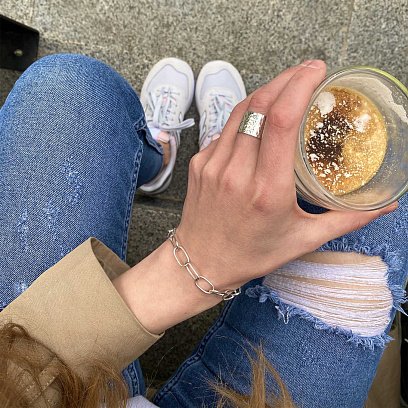 Широка каблучка "Марс" в сріблі 112206 №13