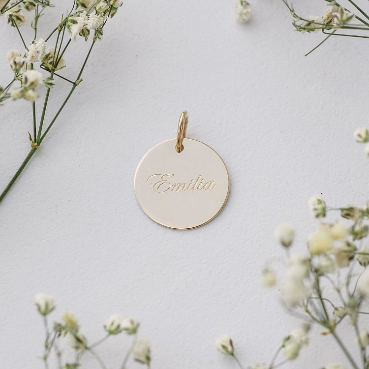 Кулон для гравировки в красном золоте (17 мм) п03611 от ювелирного магазина Оникс - 10