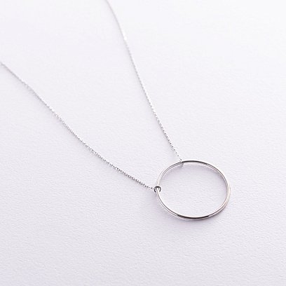 Кольє "Великий кругообіг" в білому золоті кол01847