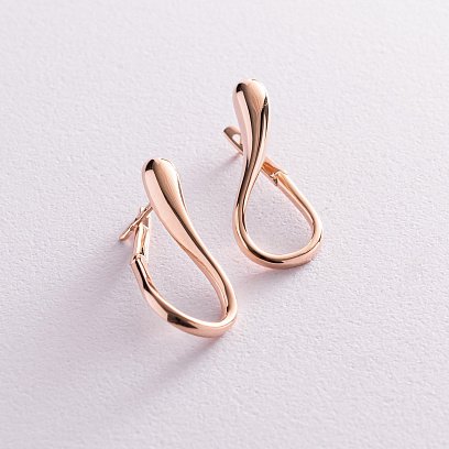 Золоті сережки "Крапельки" с07722 №5