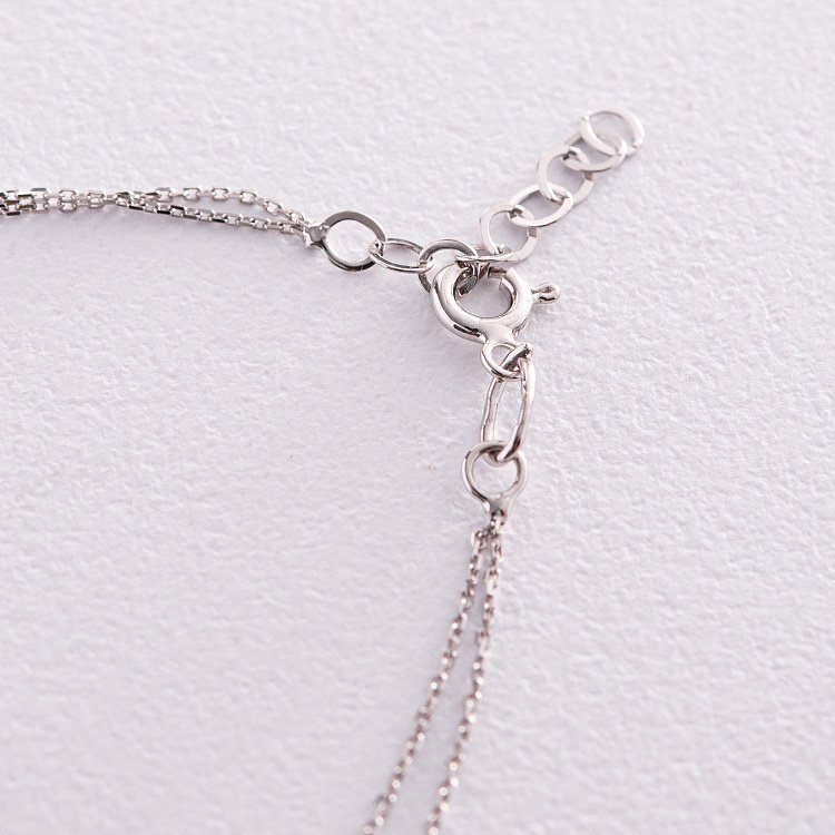 Браслет "Сердечко" в белом золоте б04560 от ювелирного магазина Оникс - 4