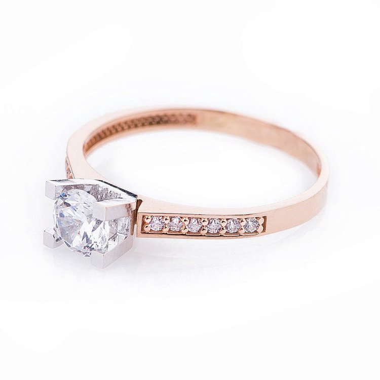 Заручальна каблучка (фіаніти) к04683 від ювелірного магазину Онікс - 1