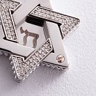 Кулон "Звезда Давида. Символ CHAI" в белом золоте (бриллианты) 1118бб от ювелирного магазина Оникс - 2