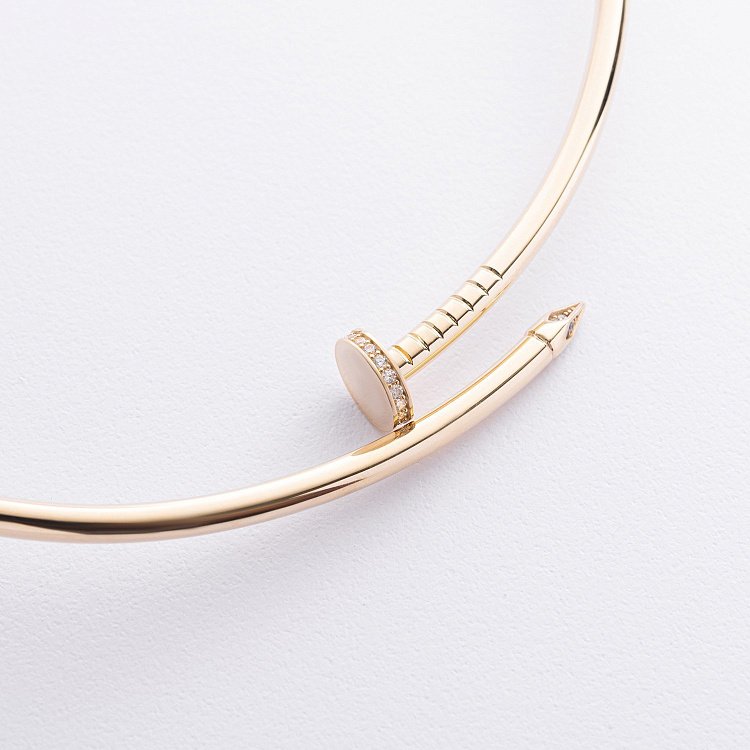 Колье "Гвоздь" в желтое золоте (фианиты) кол02529 от ювелирного магазина Оникс - 2