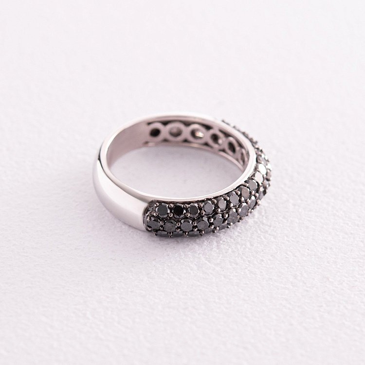 Золотое кольцо с черными бриллиантами кб0447gl от ювелирного магазина Оникс - 2