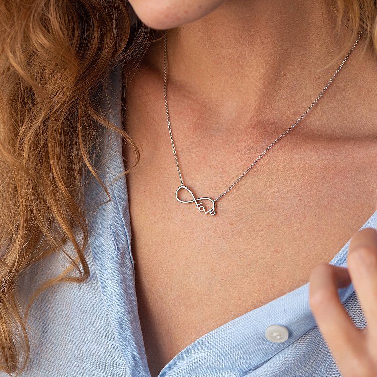 Серебряное колье со знаком бесконечности 18814 от ювелирного магазина Оникс - 1