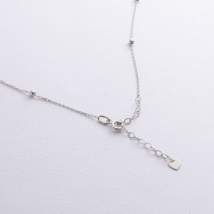 Колье "Шарики" в белом золоте кол02487 от ювелирного магазина Оникс - 2