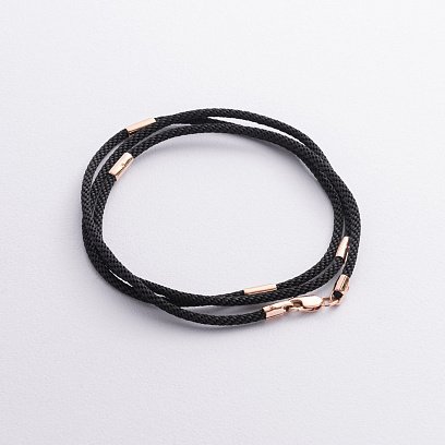 Ювелирный шнурок с золотой застежкой 7608000