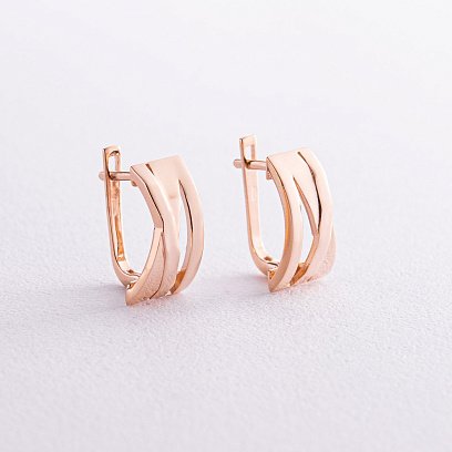 Серьги в красном золоте с07497