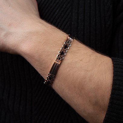 Чоловічий золотий браслет б05189 №6