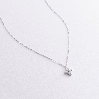 Золотое колье "Клевер" с бриллиантами колб0139sm №3