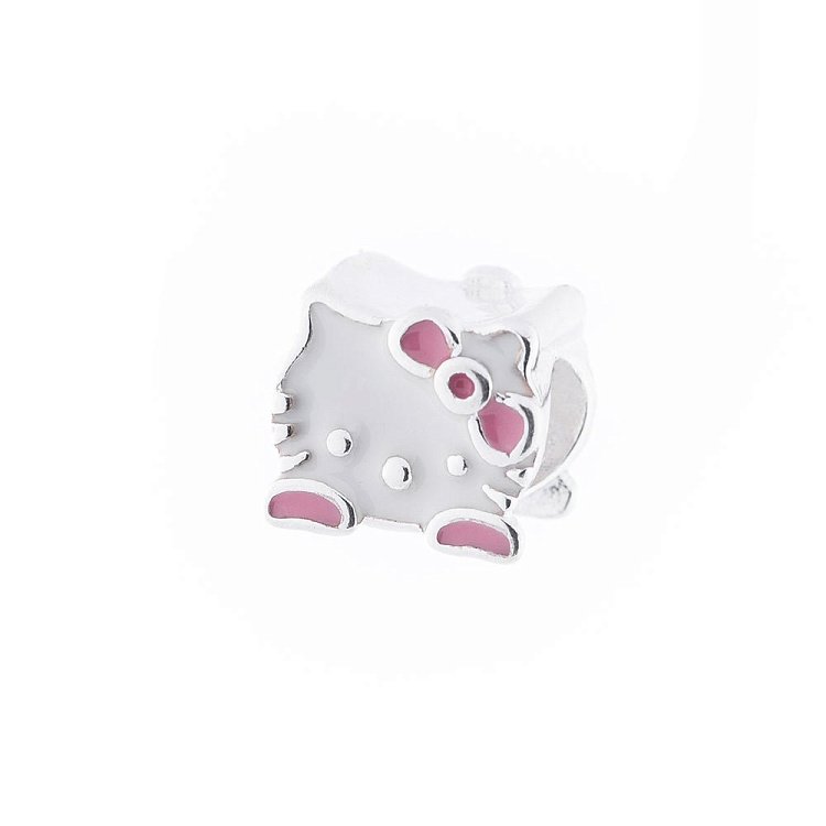 Серебряный шарм "Hello Kitty" (эмаль) 132541 от ювелирного магазина Оникс