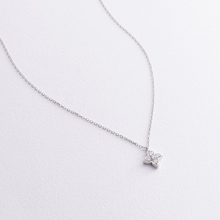 Золотое колье "Клевер" с бриллиантами колб0139sm от ювелирного магазина Оникс - 2