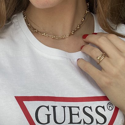 Колье "Фантазия" в желтом золоте кол01878 №6