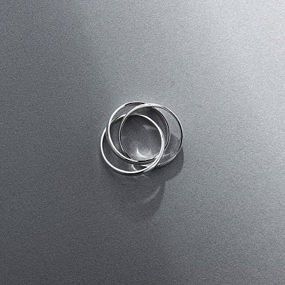 Золотое кольцо "Круговорот" (тройное) к07642 №3