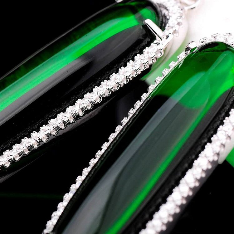 Срібні сережки з фіанітами 121507 від ювелірного магазину Онікс - 1