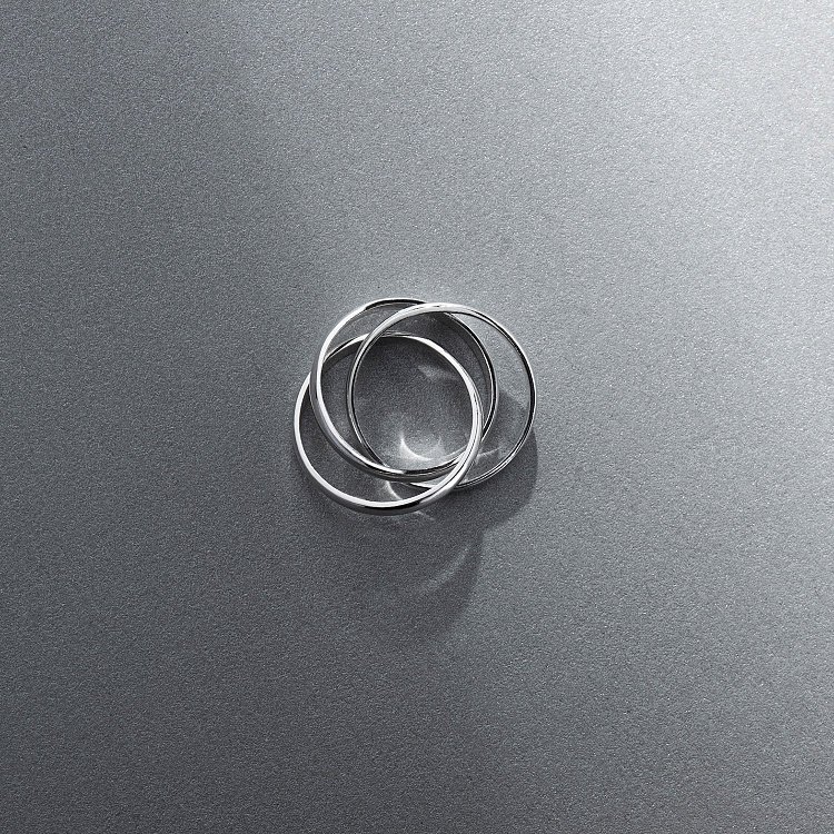 Золотое кольцо "Круговорот" (тройное) к07642 от ювелирного магазина Оникс - 4