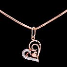 Золотая подвеска с фианитами "Сердце" п01326 от ювелирного магазина Оникс - 1