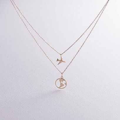 Кольє в жовтому золоті "Навколосвітня подорож" кол01685 №3