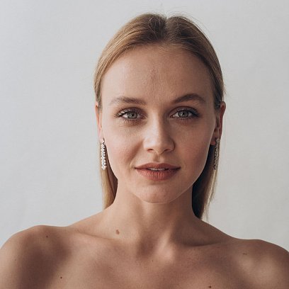 Золоті сережки з діамантами сб0197cha №10