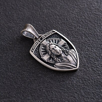 Серебряный кулон "Иисус Христос" 133174 №6