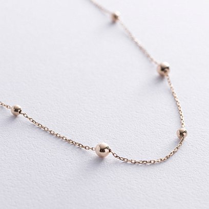 Кольє "Кульки" у жовтому золоті кол02457 №2