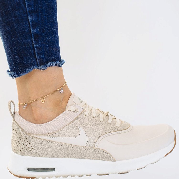 Золотой браслет на ногу (фианит) б02746 от ювелирного магазина Оникс - 4