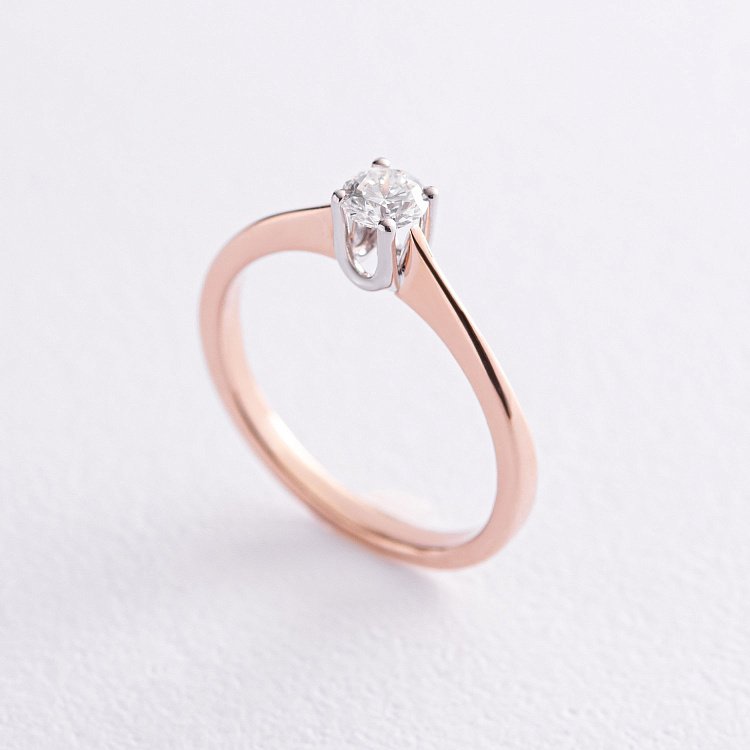 Помолвочное золотое кольцо с бриллиантом 218612421 от ювелирного магазина Оникс