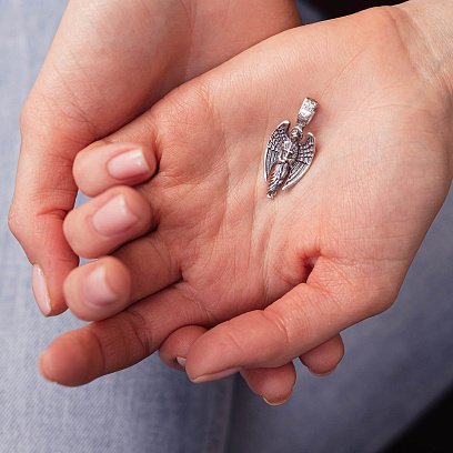 Серебряная подвеска "Ангел Хранитель" 13530 №4