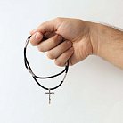 Православний срібний хрест "Розп'яття. Спаси та Збережи" на шнурку 846 от ювелирного магазина Оникс - 1