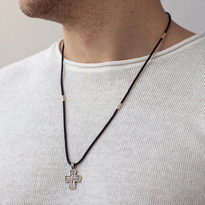 лотий хрест "Розп'яття. Свт. Миколай Чудотворець. Молитва" п02428 №2