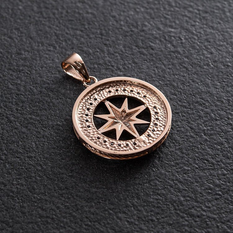 Золотой кулон "Роза ветров" п03329 от ювелирного магазина Оникс - 2