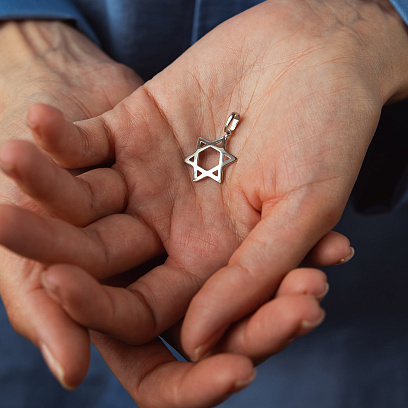 Серебряная подвеска "Звезда Давида" 132981 №5