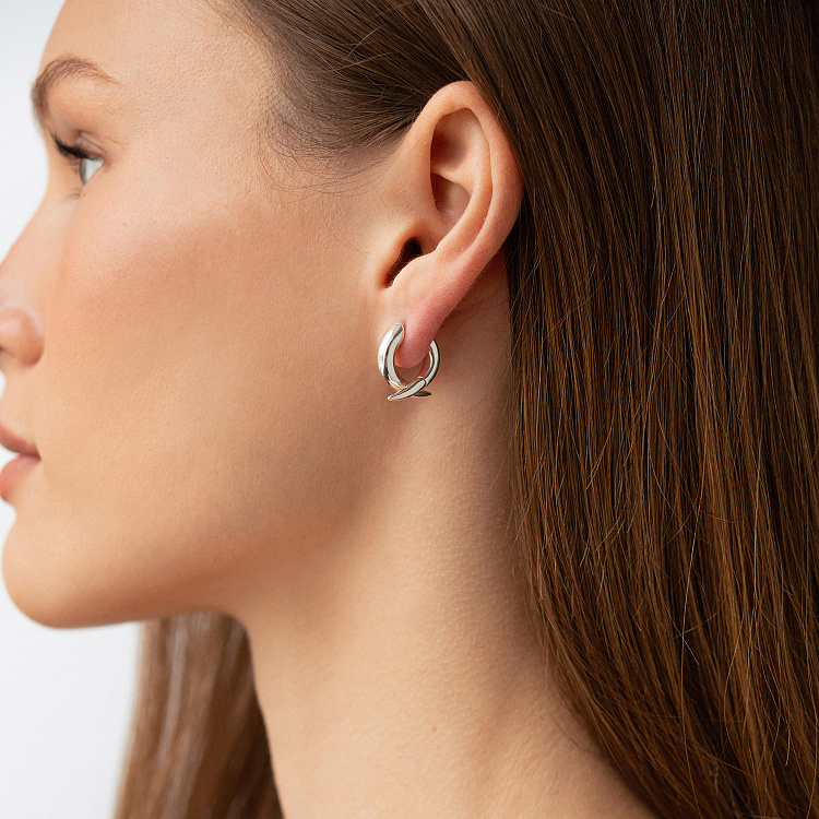 Серебряные серьги "Ramona" 123449 от ювелирного магазина Оникс - 1