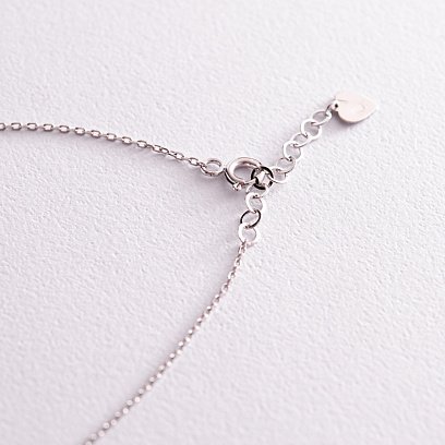 Золотое колье "Крестик" с фианитами кол02186 №5